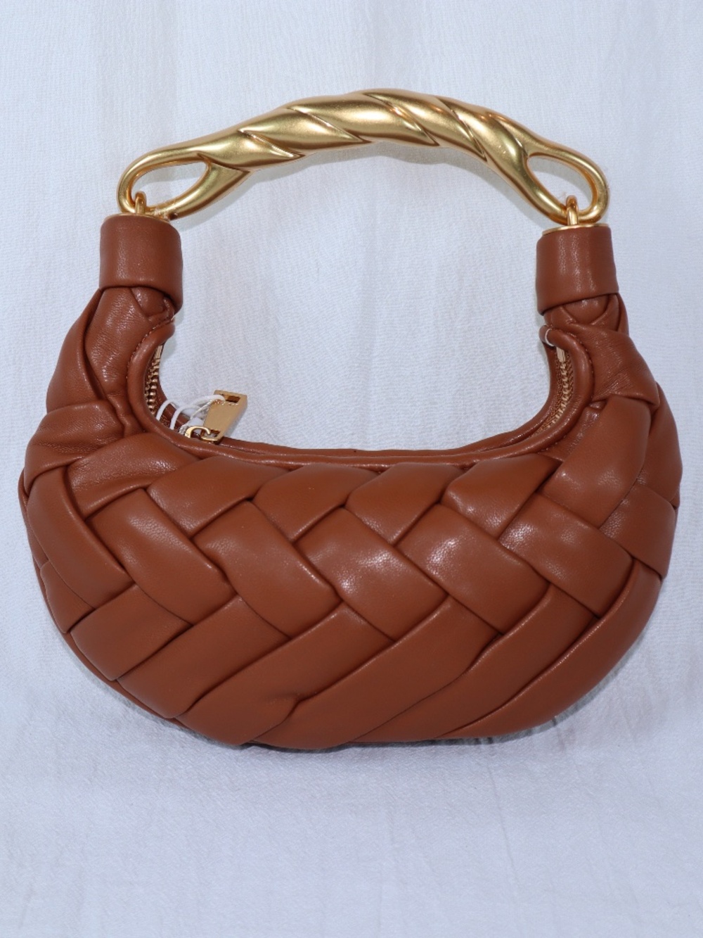 JW Pei Orla Weave Handbag Cognac with Gold Handle NWT inc. dust bag Nordstrom